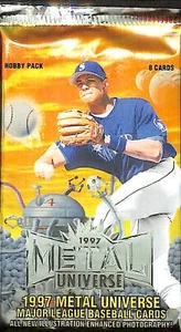 1997 Fleer Skybox Metal Universe Baseball Sealed Hobby Pack - Picture 1 of 2