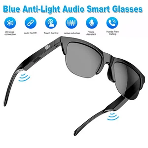 Bluetooth Call & Music MIC Anti-Blue light Smart Glasses Open Ear Headset Gift - Picture 1 of 6