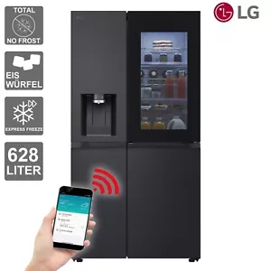 LG Side by Side Kühl-/gefrierkombination 628 L Essence Matte Black GSXE90EVAD - Bild 1 von 12