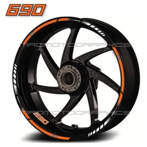 690 Duke motorcycle wheel decals rim stickers for KTM Laminated set enduro smc - Picture 1 of 2