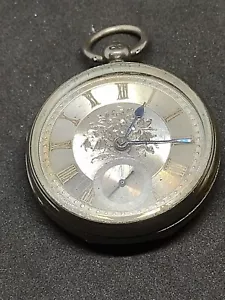 "Antike silberne Taschenuhr läuft Henry Jones Schlüsselwind gestempelt ""Coventry" - Bild 1 von 12