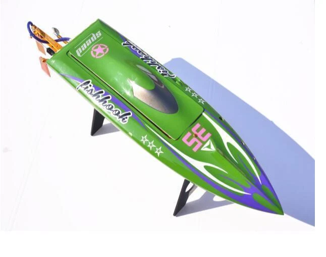 Barco eléctrico de carreras RC H625 fibra de vidrio verde RTR con motor servo batería ESC Foto 1 de 1
