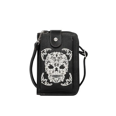 Cartera/brossbody Montana West Sugar Skull Collection teléfono Foto 1 de 4