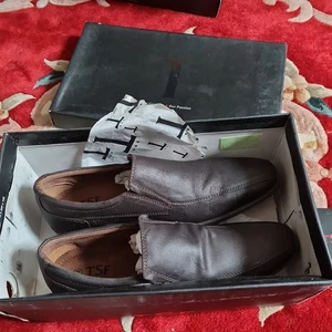 TSF HERREN SCHWARZ SLIPPER HERREN SMART BLACK SCHUHE GRÖßE EU 44 Q/240 - Bild 1 von 13