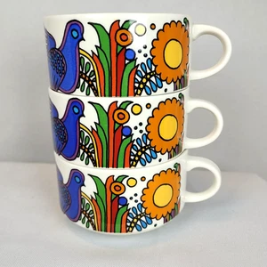 Vintage Villeroy & Boch Acapulco Luxembourg 3er Set Tassen stapelbar Kaffee Tee - Bild 1 von 10