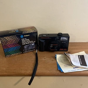 Fotocamera pellicola 35 mm vintage Kalimar TW-77 tele/wide flash full frame in scatola FUNZIONA - Foto 1 di 12