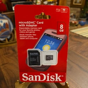 SanDisk microSDHC 8GB Class 4 - MicroSDHC Card - Retail - SDSDQR-008G-A46AC - Picture 1 of 2