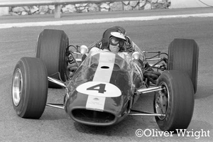 Jim Clark Monaco GP 1966, Lotus 33 am Bahnhof Haarnadel - hochwertiges s/w Foto - Bild 1 von 7