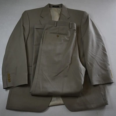 Terno calça jaqueta masculina Lauren Ralph Lauren 42S 36x32 cáqui 100% lã - Imagem 1 de 4