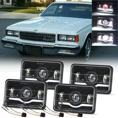 Faros LED rojos DRL 4x6" aptos 1977 1978 1979 1980 1981-86 Chevrolet Caprice Foto 1 de 4