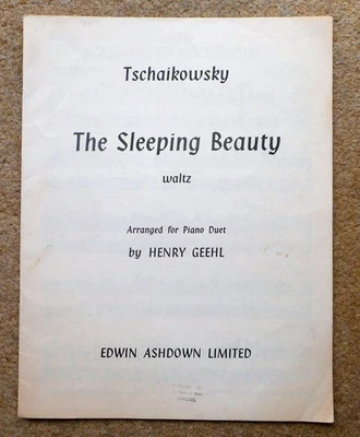 THE SLEEPING BEAUTY WALTZ - Tschaikowsky arr Geehl: Piano duet (4 hands) 14pgs - Image 1 of 4