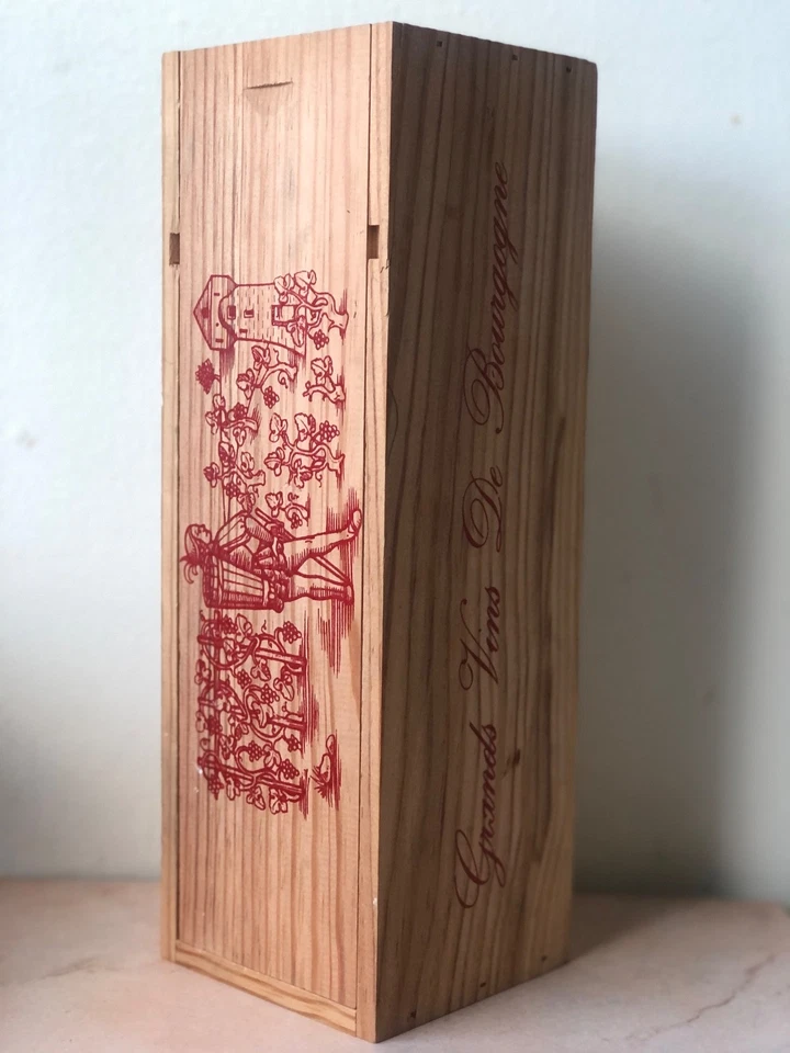 Grands Vins de Bourgogne, Vintage Wooden Burgundy Wine Crate / Sliding Wood Box - Image 1 of 4