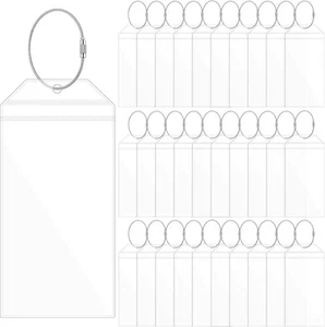 30 Pack Clear Carnival Cruise Luggage Tags PVC Waterproof Tags Holders Cruise Es - Picture 1 of 7