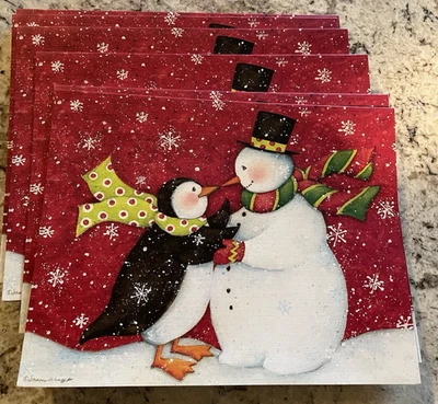 Tarjetas de Navidad SUSAN WINGET SNOWMAN DANCE Lang con sobres -9 unidades Foto 1 de 4