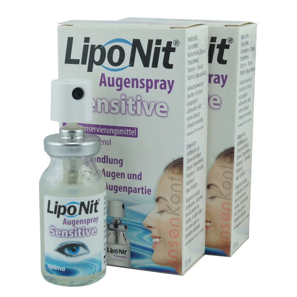 OPTIMA Lipo Nit Augenspray Sensitive 2x10ml (139€/100ml) LipoNit Augenpflege Nachbenetz