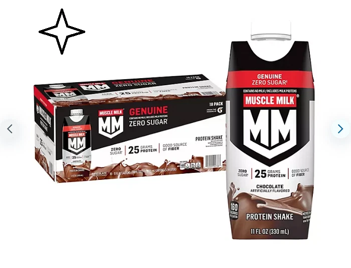Batido de proteínas genuinas Muscle Milk, chocolate (11 fl. Oz., 18 Pk.) Foto 1 de 1
