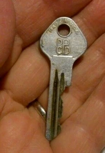 Vintage Old Aluminum DPCD Dodge Chrysler Plymouth Desoto Mopar Key USA - Picture 1 of 3
