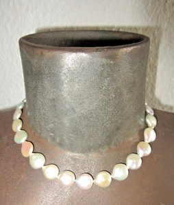 alte Collier Perlenkette Schoeffel Signet 750 ct Süßwasser Perlen Langer Aust - Picture 1 of 21