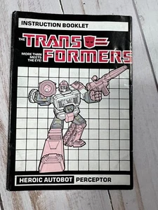 Manual de instrucciones Hasbro Transformers G1 Heroic Autobot Perceptor 1985 - Imagen 1 de 3