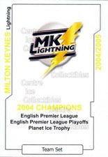 2004-05 UK British Elite Milton Keynes Lightning #1 Checklist