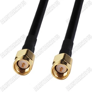 Lote de conectores de enchufe macho SMA a macho RF coleta cable coaxial RG58 para inalámbrico - Imagen 1 de 4