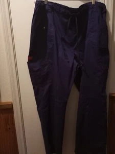 Dickies Purple Scrubs 3XL Drawstring Extra Stitch 10 Pockets 46"W Max 30" L NEW - Picture 1 of 5