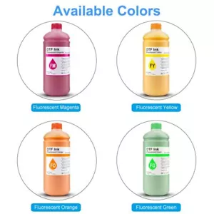5*1000ML Fluorescent DTF Ink For Epson DX5 DX7 5113 4720 I3200 1390 1430 P400 - Picture 1 of 6