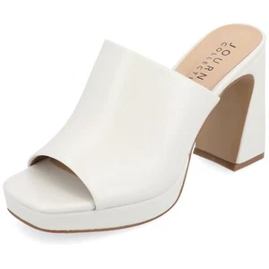 Journee Womens Ezzlynn Structured Heel Slip On Platform Dress Sandals - Picture 1 of 6