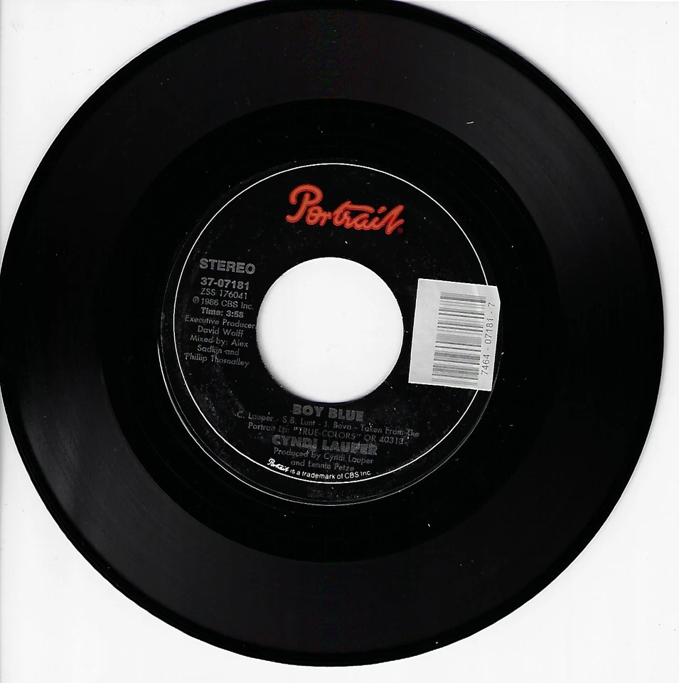 CYNDI LAUPER BOY BLUE/FARAWAY NEARBY 45RPM VINYL Foto 1 de 1