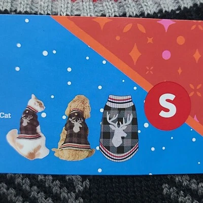 NEW Shih Tzu Jack Russel Terrier Pug Size S Reindeer Dog Sweater 10-20 lb 13" - Image 1 of 4