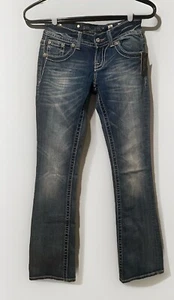 Miss Me Denim Sunny Straight Bling Jeans 26 - Picture 1 of 3