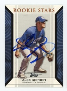 SIGNED BASEBALL CARD AUTO KANSAS CITY ROYALS TOPPS 2007 ALEX GORDON RC #RS8