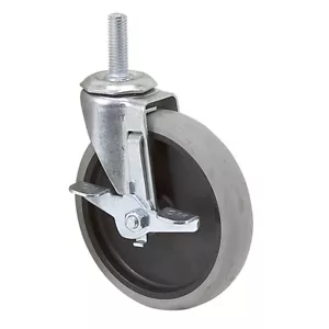 5" x 15/16" Colson Swivel Threaded Stem Caster w/Wheel Brake 1-5020 - Picture 1 of 1