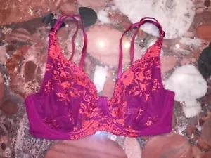Reggiseno nuovo con etichette $58 intimamente libero persone catturate nella mia rete pizzo floreale tuffo UW 34D - Foto 1 di 7