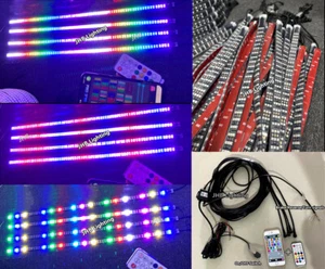 JHB 4PCS 6.5FT TRIPLE ROW Remote APP CHASING Flow Underglow LED Strips Lights - Bild 1 von 19