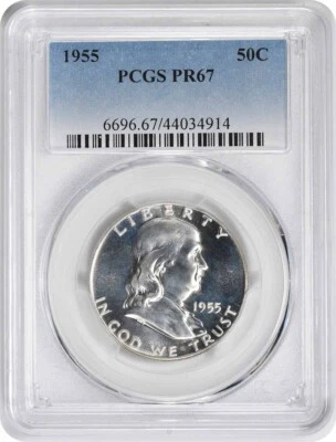 1955 Franklin Half Dollar PR67 PCGS - Image 1 of 2