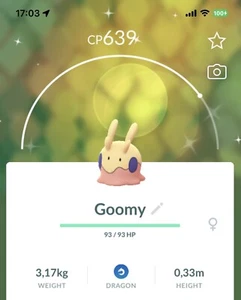 Shiny Goomy GUARANTEED LUCKY Pokemon Gen6 Go Pokémon Goodra Kalos Read Desc - Picture 1 of 1