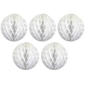 4" 8" 12" Waben Seidenpapier Ball Laterne Pom Poms Hochzeit Geburtstag (5er Pack) - Bild 1 von 1