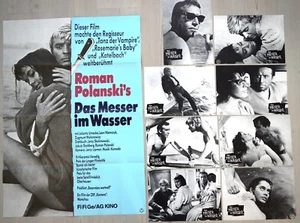 E379 Kinoplakat + 8x Aushangfotos Roman Polanski's DAS MESSER IM WASSER (WA/RR) - Picture 1 of 5