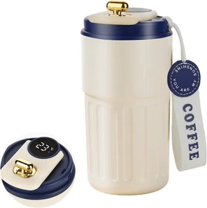 Thermobecher mit Digitalanzeige Isolierbecher Edelstahl To Go Kaffee 410ml B1101 - Bild 1 von 4