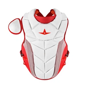 All-Star PHX Paige Halstead Fastpitch Catchers Chest Protector, White/Scarlet, M - Picture 1 of 3