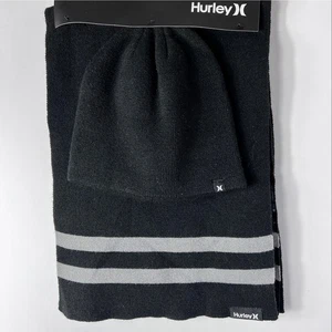 Hurley schwarz Strick Beanie und Schal Set NEU - Bild 1 von 1