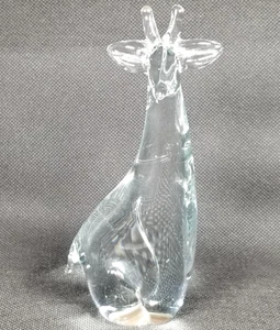 Blown Glass Paperweight in the shape of a seated Giraffe or Deer ca. 20th c. - Picture 1 of 20