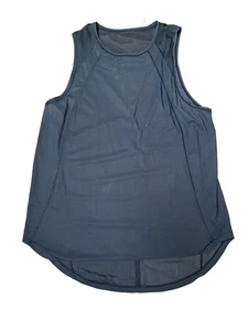 Lululemon Tank Top Medium Black Running Vent Back Curved Hem Gym Workout - Picture 1 of 5