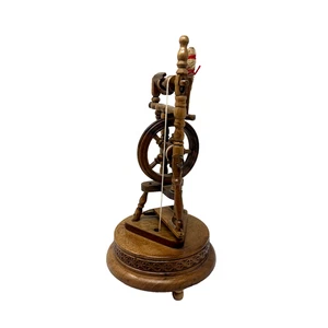 Vintage Handmade Switzerland Mini Musical No. 46 The Old Spinning Wheel - Picture 1 of 15