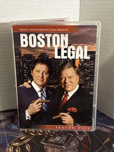 Boston Legal Fifth Season Five DVD Set James Spader William Shatner Widescreen - Imagen 1 de 17