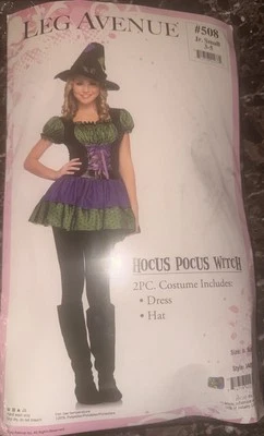 Фокус Pocus ведьма злой милый готический карнавальный костюм вверх Хэллоуин подростковый костюм - Изображение 1 из 2
