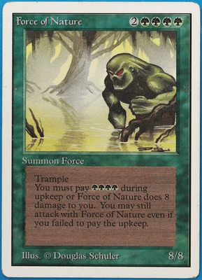Force of Nature Unlimited PLD Green Rare MAGIC MTG CARD (ID# 505438) ABUGames - Image 1 of 2