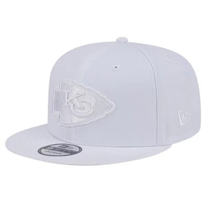 New Era Kansas City Chiefs Whiteout 9FIFTY Snapback Adjustable Hat - Picture 1 of 4