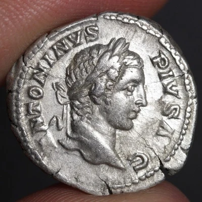 Moneda de Plata Emperador Caracalla Denario LIBERTAS PROMEDIO Antiguo Imperio Romano 206AD Foto 1 de 4